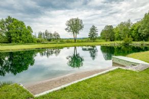 Beach and Swimming Platform - Country homes for sale and luxury real estate including horse farms and property in the Caledon and King City areas near Toronto