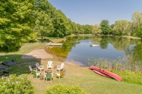 Swimming beach and fire pit - Country homes for sale and luxury real estate including horse farms and property in the Caledon and King City areas near Toronto