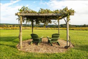 Shade pergola - Country homes for sale and luxury real estate including horse farms and property in the Caledon and King City areas near Toronto