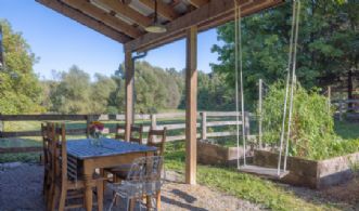 Outdoor Dining beside Vegetable Garden - Country homes for sale and luxury real estate including horse farms and property in the Caledon and King City areas near Toronto