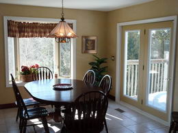 Breakfast Area - Breakfast area with walk-out to deck - Country homes for sale and luxury real estate including horse farms and property in the Caledon and King City areas near Toronto